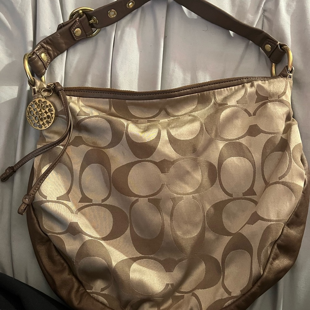 Brown Coach Shoulder Bag